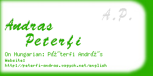 andras peterfi business card